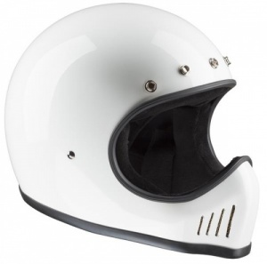 Bandit Historic Motocross Motorcycle Helmet - White